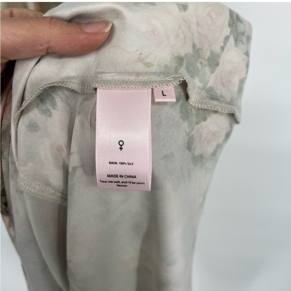 💕Selkie🐱The Poet Pink Puff Sleeve 100% Silk Charmeuse Cat Print Maxi Dress - Picture 10 of 16